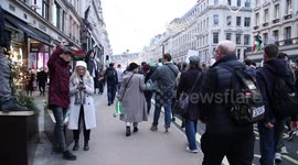 Anti Vaccine Protest FREEDOM MARCH - Regents Street - STICK YOUR COVID VACCINE UP YOUR AR**E - WE ARE THE 99% - PUBLIC AND PROTESTERS