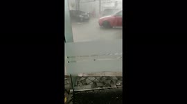 Malaysia: Hail Slams Shah Alam During Powerful Thunderstorm