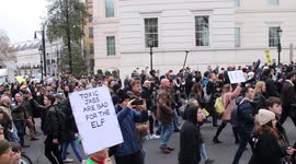 1 - FRONT TO END SHOWING THE HUGE TURN OUT FOR FREEDOM RALLY - WESTMINISTER TO WESTMINISTER - VIA VICTORIA HYDE PARK OXFORD STREET PICADILLY CIRCUS AND WHITEHALL