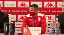 AS Monaco Press Conference with Vanderson de Oliveira Campos in La Turbie, France