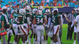 Miami Hurricanes vs Georgia Tech on NCAA College Football Game in Miami Gardens, Florida