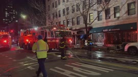 Two-alarm fire in East Village, New York
