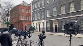 News cameras at Number 10 on the Thursday morning - the day after the Sue Gray report was finished