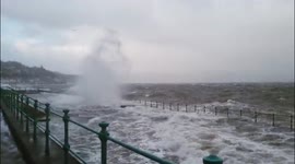 Storm Malik batters Gourock esplanade