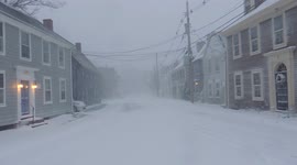 Blinding Winds and Snow in Northeastern United States as Blizzard Conditions Persist on January 29, 2022