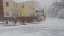 Wild Weather in Northeastern Massachusetts As Blizard Unleashes Its Fury
