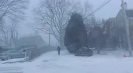 January Blizzard in Northeastern United States Brings Snow and High Winds