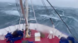 Fishing boat caught up in strong Storm Malik winds in North Sea on Saturday