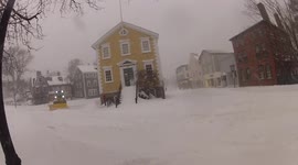 Clearing Snow in Marblehead, Massachusetts after Blizzard 2022