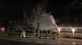 Storm Malik thrashes restaurant tent in Leeds