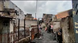 Dozens of houses caught fire in South Mangga Dua, Sawah Besar, Central Jakarta, Indonesia