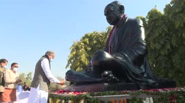 Rajasthan CM Ashok Gehlot pays tribute to Mahatma Gandhi on Martyrs Day in India