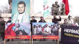 The attacks of Saudi Arabia and the United Arab Emirates on Yemen were protested in Istanbul, Turkey