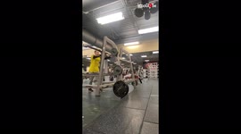 'Parkour fanatic has an extreme close call while trying a stunt at gym '