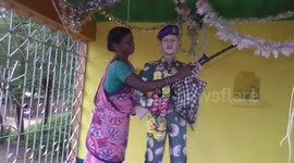 Indian mother has memorial built resembling son that was killed in action