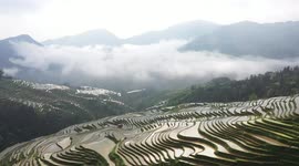 Drone Footage Of Jiabang Terraces In Congjiang, Guizhou, China