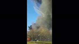 Fire breaks out at recycling centre in Nottingham, UK