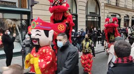 Hundreds gather in central Paris for Chinese New Year parade
