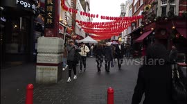 London's Chinatown celebrate the first day of Happy Chinese New Year 2022