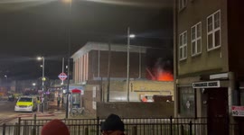 Acton fire next to London Underground station