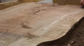DIY: Craftsman makes custom live edge wood table