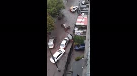 Deadly flash flood sweeps vehicle down street in Ecuador