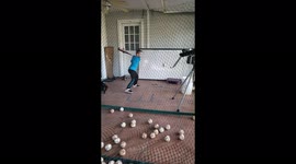 8 year old baseball player slow motion backspin rocket