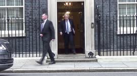 Boris Johnson leaves Downing Street ahead of PMQs as calls to resign grow