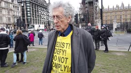 Piers Corbyn anti-vaxx attends Enough is enough lies do not comply