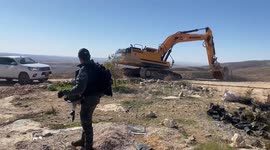 Israeli forces raze four water wells in Masafer Yatta, south of Hebron, in the southern West Bank