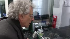 Piers Corbyn walks into Charing Cross police station to report Boris Johnson of crime
