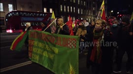 Kurdish community hold rally to Downing Street to demand end of UK's support for Turkey