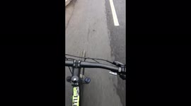 Bike rider Living dangerously first bike ride one day after surgery