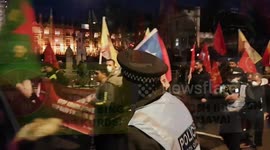 Protesters demonstrate in London after Turkish air-strikes in Kurdistan