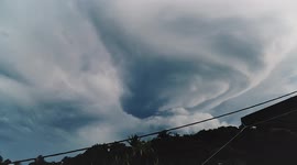 Tropical Storm Batsirai in Reunion Island in Indian Ocean