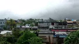 Tropical Cyclone Batsirai intensifying over Mauritius captured in time-lapse footage