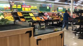 Grocery shelves empty as Texans prepare for winter storm in Austin, TX, USA