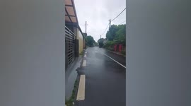Roads drenched after Tropical Cyclone Batsirai onslaught in Mauritius