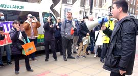 Strike action at great Ormond street hospital ,: security staff have begun a strike picket over outsourced work conditions sick pay
