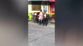 Schoolchildren adopt puppy litter they found on street