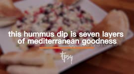Make a Seven-Layer Hummus Dip as a Healthier Snack Option for the Super Bowl