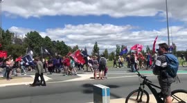 Australia: Hundreds Of People Gather For Anti-Vaccine Protest In Canberra 2