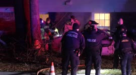 Car travelling at high speed crashes into a tree killing driver in West Houston, Texas