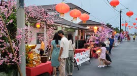 Lunar New Year at Chinese New Village in Melaka Malaysia