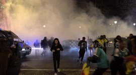 Paris police fire tear gas at fans celebrating Senegal's Afcon victory