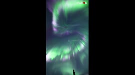 Colorful explosion in the sky! Aurora chaser awestruck by the Corona