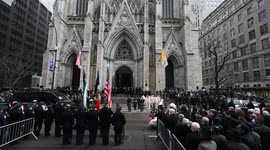 Funeral Services For NYPD Officer Wilbert Mora In NY, US