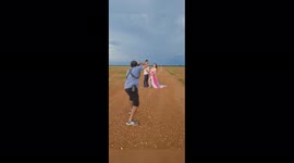 First-time parents have exciting, emotional gender reveal in Brazil