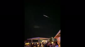 Space X Rocket Debris flys over cruise ship in Cabo San Lucas Mexico