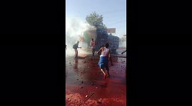Tear gas fired at protesters and rocks thrown at police during anti-military protest in Khartoum